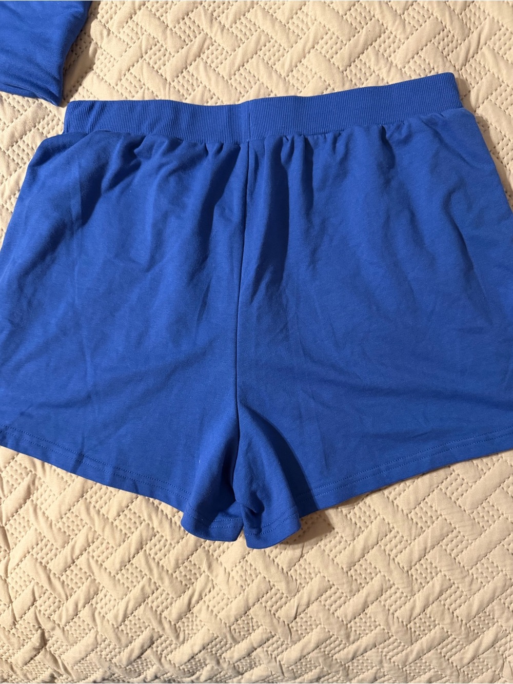 Imily Bela Blue 2-Piece Lounge Set Oversized T-Shirt & Shorts XL - Picture 4 of 4